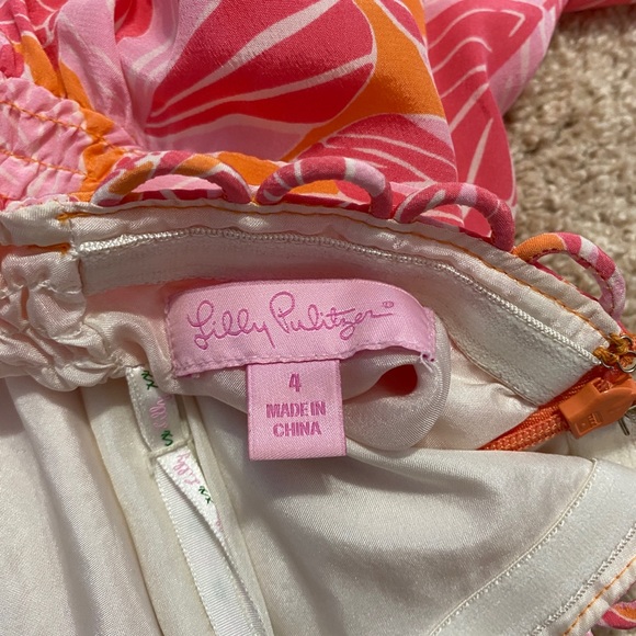 EXTREMELY RARE VINTAGE Lilly Pulitzer Woman’s Strapless Blouse Top size 4 - Picture 7 of 16